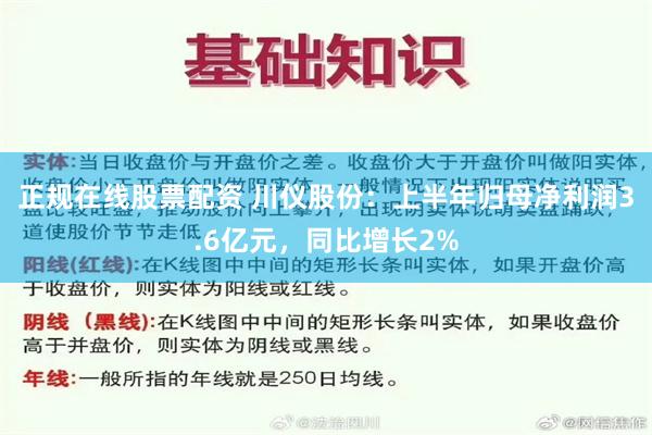 正规在线股票配资 川仪股份：上半年归母净利润3.6亿元，同比增长2%