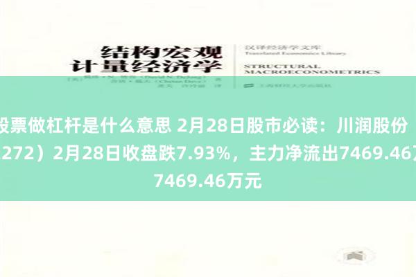 股票做杠杆是什么意思 2月28日股市必读：川润股份（002272）2月28日收盘跌7.93%，主力净流出7469.46万元